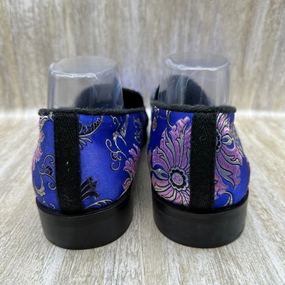 Urban Outfitters UO Sean Floral Belgian Loafer Mens 11 Blue Slip On Horse‎ Bit main image 5